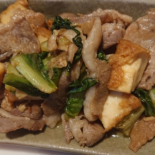 厚揚げ豆腐と豚肉の甘めおつまみ